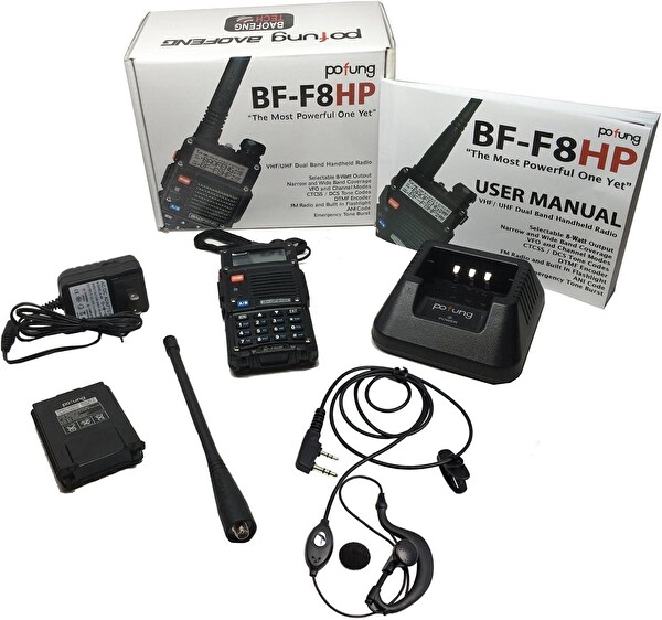 Valkyrie Baofeng BF-F8HP 3. Nesil UV-5R Dual Band 8 W Profesyonel El Telsizi