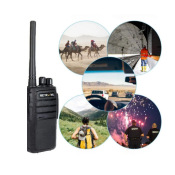 Retevis RT21 Walkie Talkie Yetişkinler için Şarj Edilebilir Amatör Siyah 2'li Telsiz
