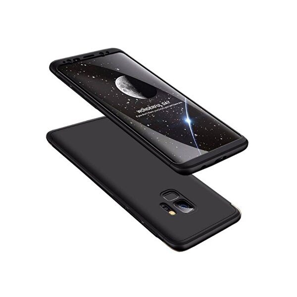 Teleplus Samsung Galaxy S9 Kılıf 360 Full Korumalı Kapak Siyah