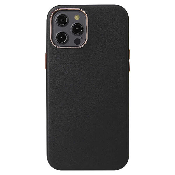 Teleplus iPhone 12 Pro Max Magsafe Manyeti̇k Si̇li̇kon Siyah Kılıf