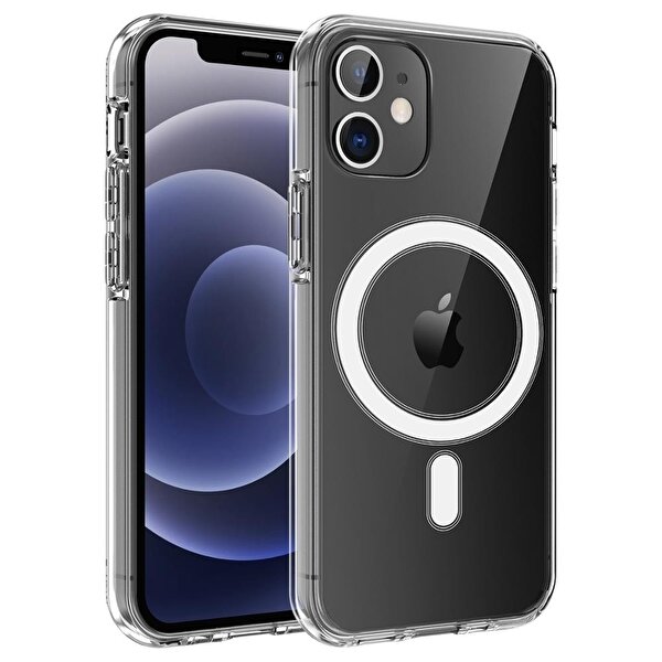 Teleplus iPhone 11 Kılıf Coss Wireless Destekli Hibrit Silikon Kahverengi + Mıknatıslı Kartlıklı Kıl
