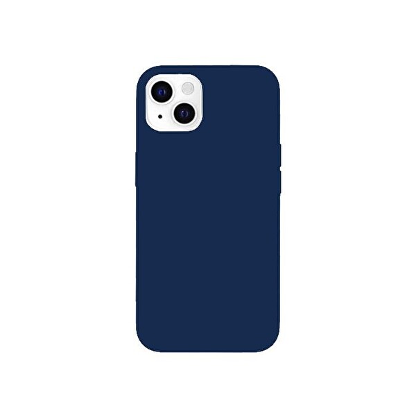 iPhone 13 Kılıf Mat Biye Silikon Lacivert
