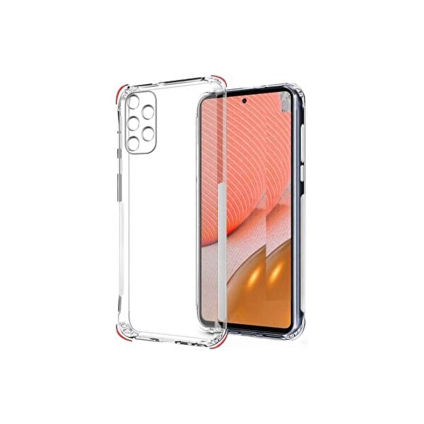 Smcase Samsung Galaxy A52 Kılıf Kamera Korumalı Darbeye Dayanıklı Silikon Şeffaf