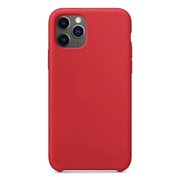 Teleplus iPhone 12 Mini Kılıf Lansman İçi Süet Silikon Kırmızı
