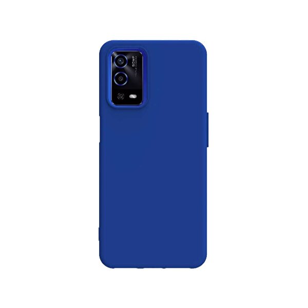Teleplus Oppo A55 Kılıf Mat Biye Silikon Mavi