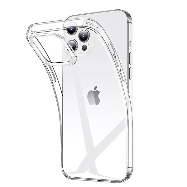 Teleplus iPhone 13 Pro Lüks Tpu Silikon Şeffaf Kılıf + Nano Ekran Koruyucu