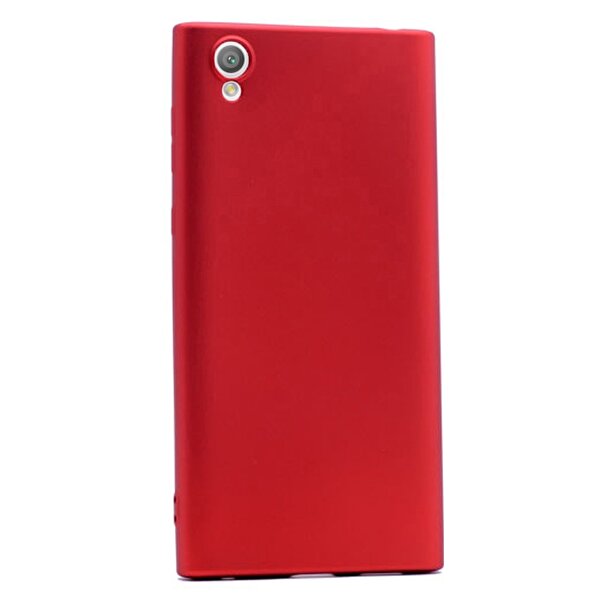Gpack Sony Xperia L1 Premier Silikon Mat Silikon Kırmızı Telefon Kılıfı
