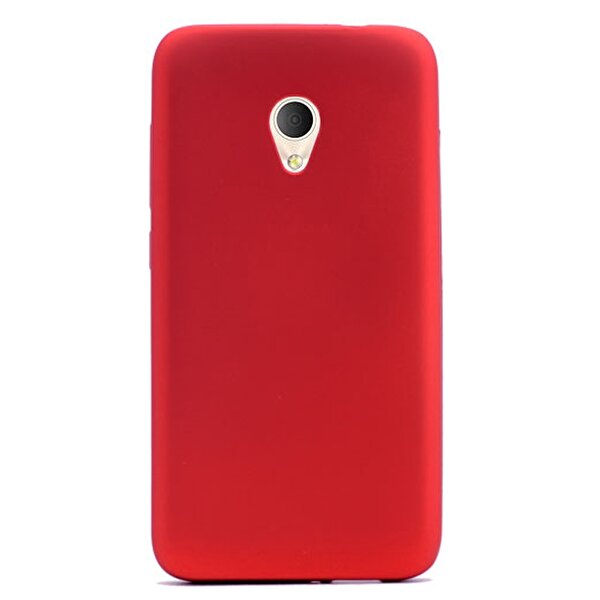 Gpack Alcatel U5 Kılıf Premier Silikon Kılıf Mat Kırmızı