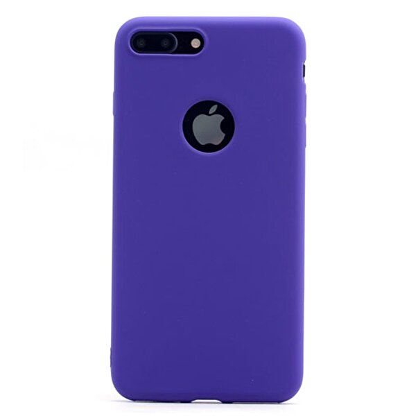 Gpack Apple iPhone 8 Plus Premier Silikon Lacivert Kılıf + Nano Cam Koruyucu