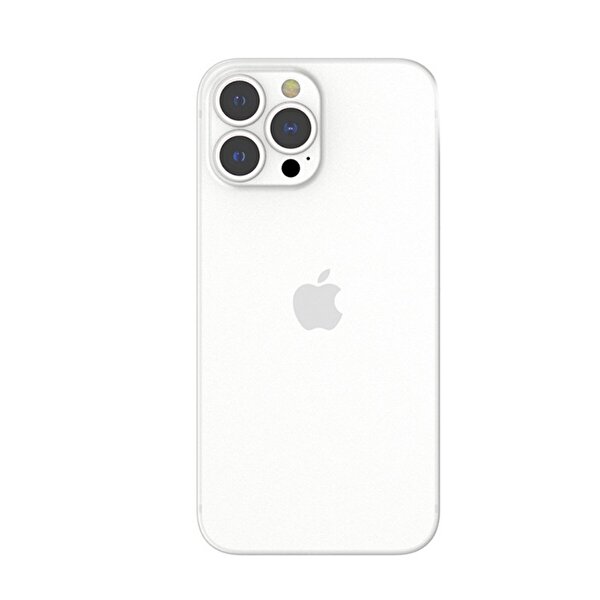 Teleplus iPhone 13 Pro Kılıf Kamera Korumalı PP Hayalet Silikon Beyaz