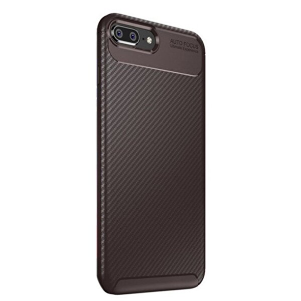 Gpack Apple iPhone 8 Plus Negro Dizayn Silikon Kahverengi Kılıf