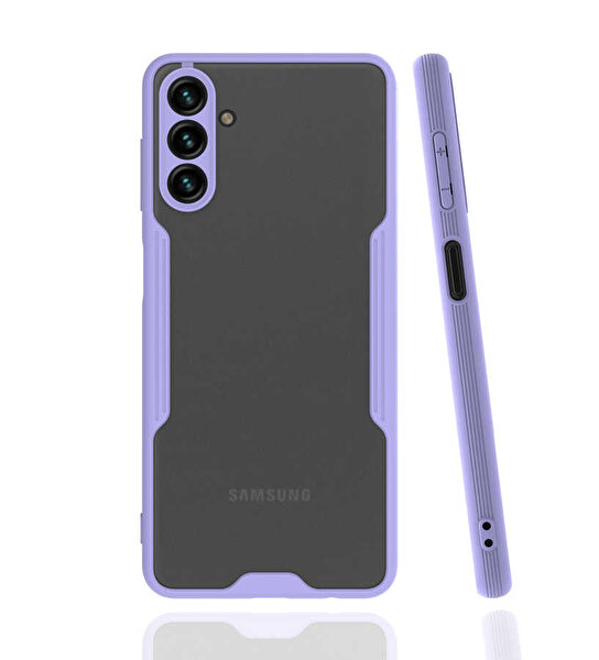 Gpack Samsung Galaxy A13 Kılıf Parfe Kamera Korumalı Çerçeveli Silikon Mor