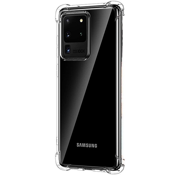 Gpack Samsung Galaxy S20 Ultra AntiShock Ultra Koruma Sert Kapak Şeffaf Kılıf