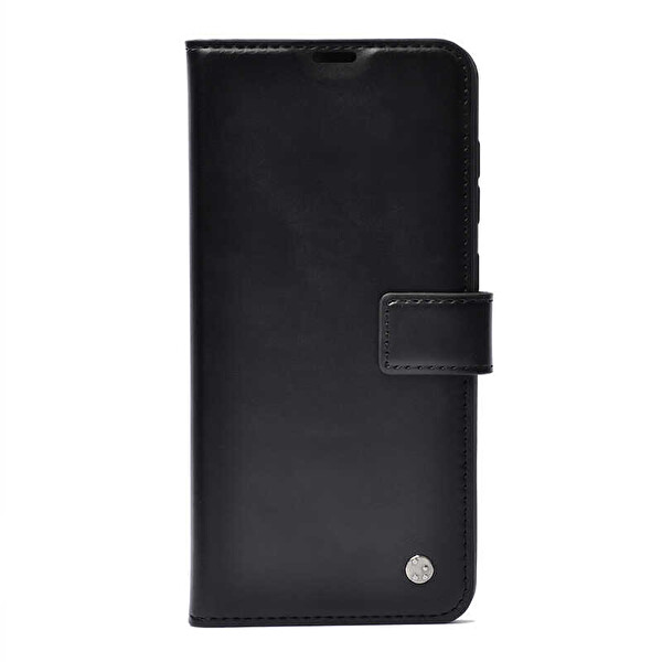General Mobile 22 Pro Kar Delüx Cüzdan Kartvizitli Standlı Kopçalı Siyah Kılıf