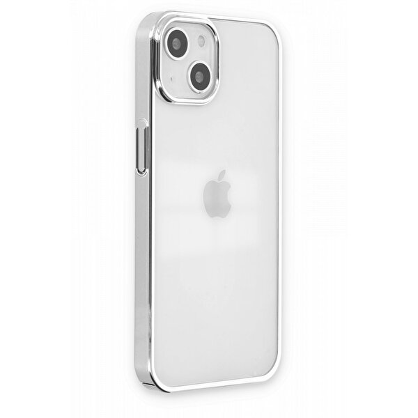 Teleplus iPhone 13 Kılıf Element Sert Kapak Silikon Gümüş