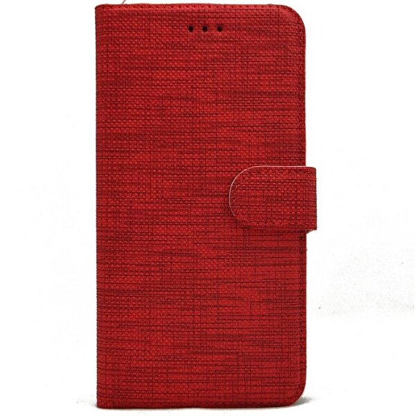 Gpack Samsung Galaxy A72 Standlı Kartvizitli Exclusive Spor Cüzdan Kırmızı Kılıf