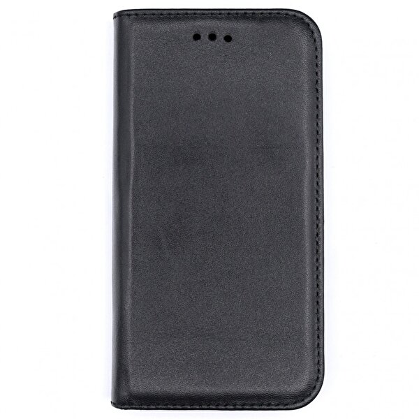 Gpack Samsung Galaxy Note 10 Hakiki Deri Cüzdan Gizli Mıktanıslı Siyah Kılıf