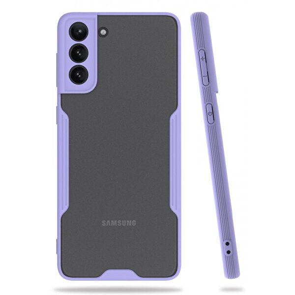 Teleplus Samsung Galaxy S22 Plus 5G Kılıf Kamera Korumalı Parfe Silikon Mor