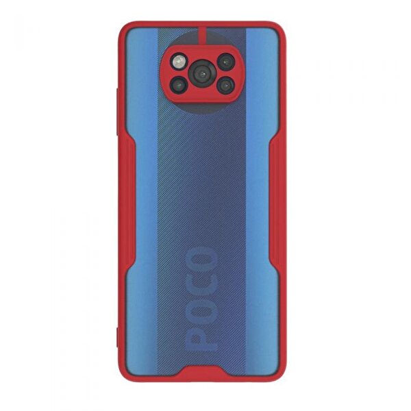 Teleplus Xiaomi Poco X3 Pro Kılıf Lüks Kamera Korumalı Parfe Silikon Kırmızı