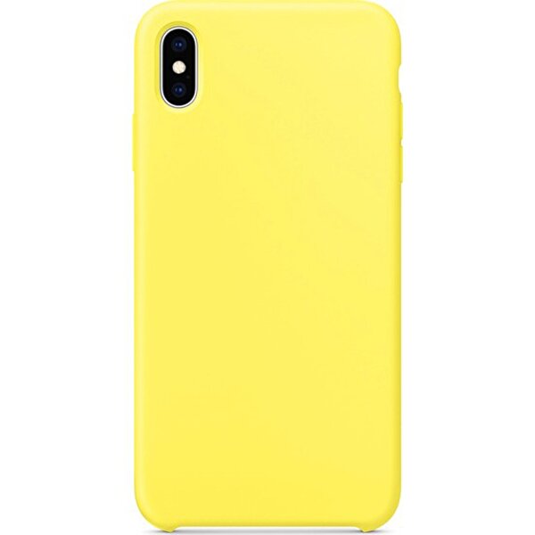 Gpack Apple iPhone XS Max Kılıf Lansman Görünüm Silinebilir Silikon Sarı