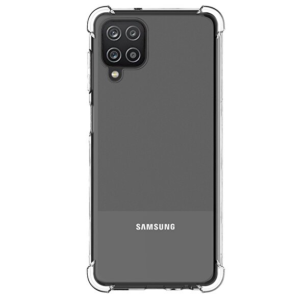 Gpack  Samsung Galaxy A12 Kılıf AntiShock Sert Kapak + Nano Glass Renksiz