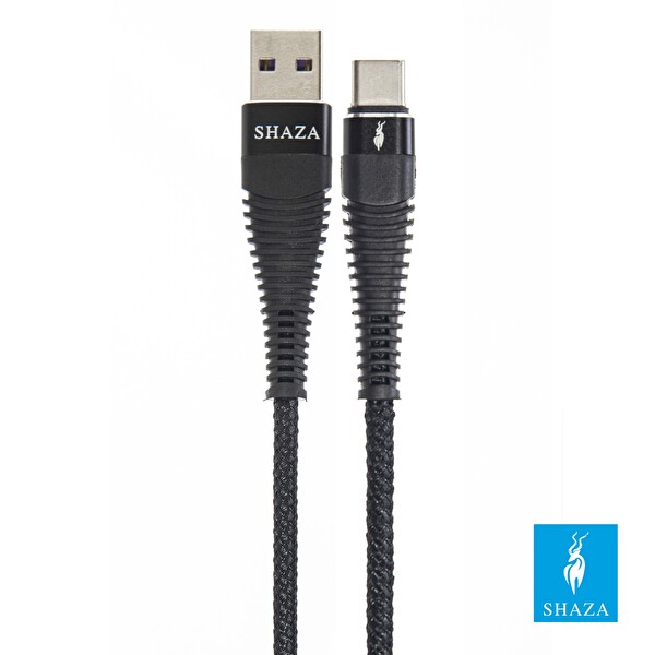 Shaza USB Type-C PD 5A 100 W 1 Metre Örgülü Hızlı Şarj ve Data Kablosu