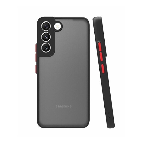 Teleplus Samsung Galaxy S22 5G Hux Kamera Korumalı Silikon Siyah Kılıf