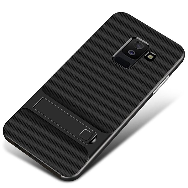 Gpack Samsung Galaxy J6 Standlı Tpu Arka Kapak Siyah Kılıf