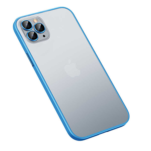 Teleplus Apple iPhone 13 Pro Retro Renkli Bumper Tpu Silikon Mavi Kılıf