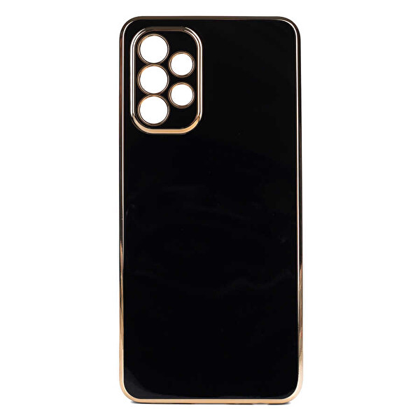 Samsung Galaxy A52 Kılıf Kamera Korumalı Lazer Bark Silikon Siyah