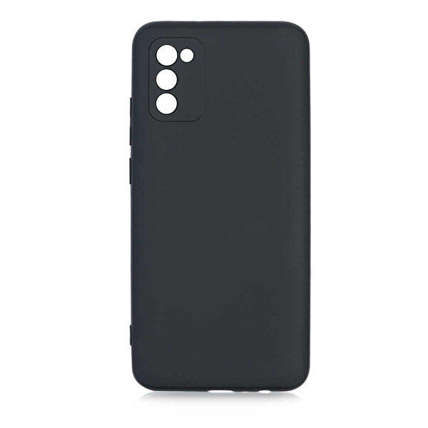 Gpack Samsung Galaxy A02S Mara Mat Soft Kamera Korumalı Lansman Siyah Kılıf