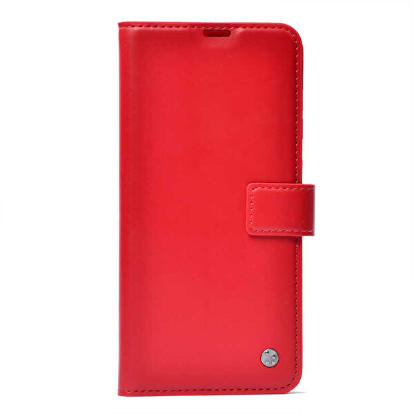 Gpack Samsung Galaxy A52S 5G Kar Delüx Cüzdan Kartvizitli Standlı Kopçalı Kırmızı Kılıf