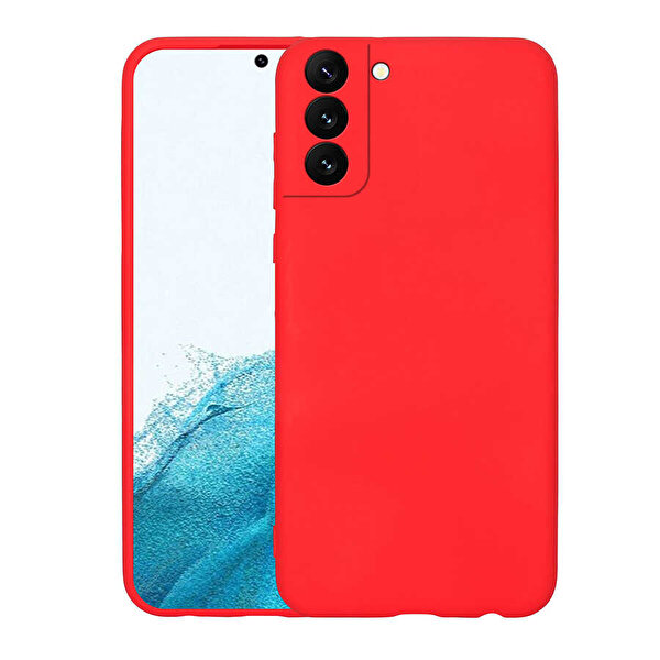 Gpack Samsung Galaxy S22 Mara Lansman Silikon Mat Soft Korumalı Kırmızı Kılıf