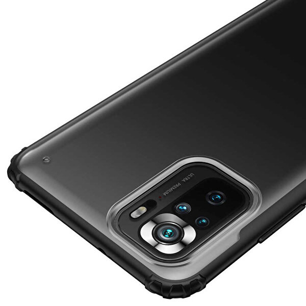 Gpack Xiaomi Redmi Note 10S Volks Silikon Ultra Koruma Transparan Siyah Kılıf ZV11389
