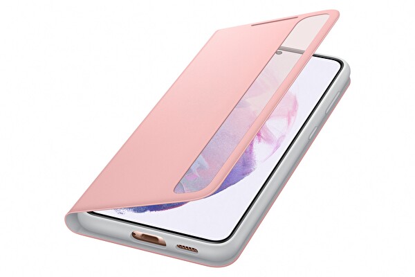 Samsung Galaxy S21+ Akıllı Clear View Pembe Kılıf EF-ZG996CPEGTR