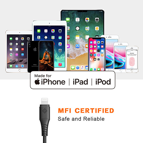 Novoo Type-C iPhone Lightning Hızlı Siyah Şarj Kablosu