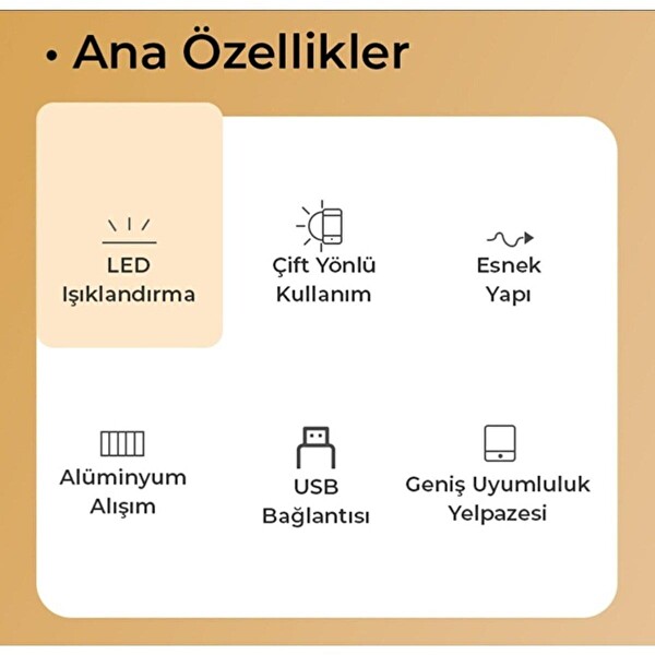 Bix Saiji Sunflower III Led Aydınlatmalı 100 CM Esnek Telefon Tutucu