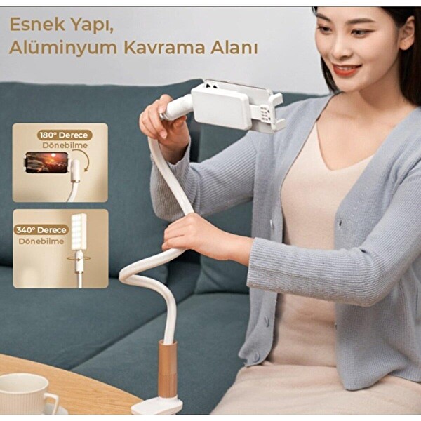 Bix Saiji Sunflower III Led Aydınlatmalı 100 CM Esnek Telefon Tutucu