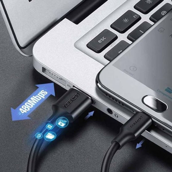 Ugreen Micro USB 1 Metre Siyah Data Ve Şarj Kablosu
