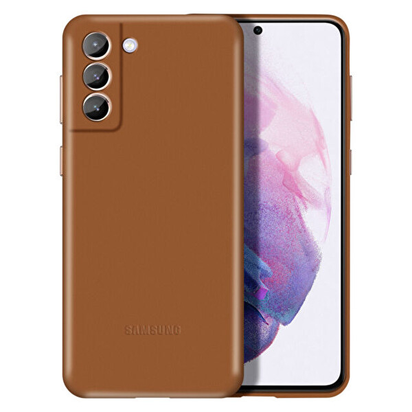 Samsung Galaxy S21+ Kahverengi Deri Kılıf EF-VG996LAEGWW