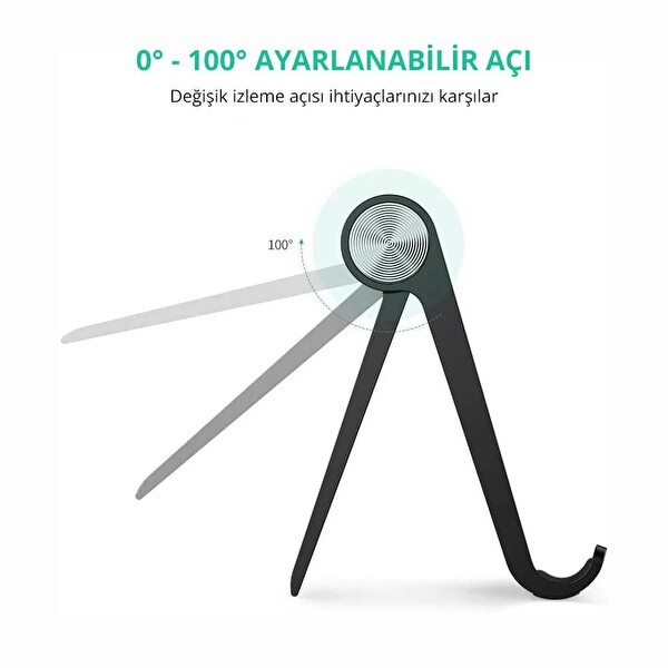 Ugreen Çok Açılı Masaüstü Siyah Telefon Tutucu