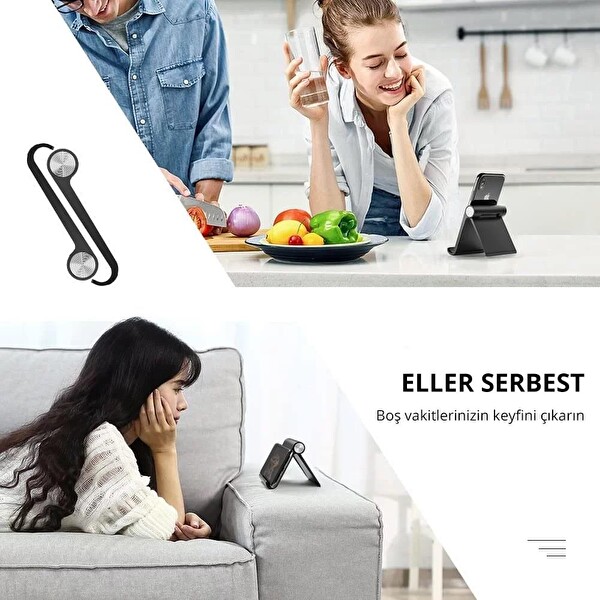 Ugreen Çok Açılı Masaüstü Siyah Telefon Tutucu