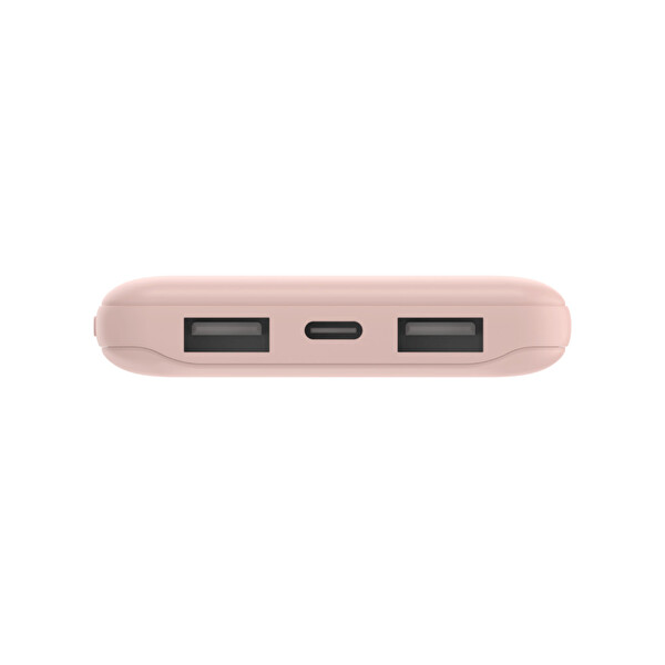 Belkin BPB011BTRG 10.000 mAh Powerbank Pembe Taşınabilir Şarj Aleti + USB-A to USB-C Kablo