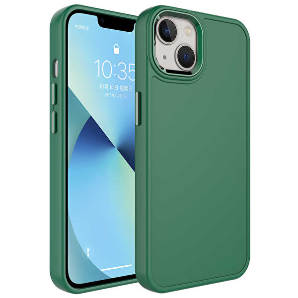 Teleplus iPhone 14 Plus Shield Pc Botox Sert Kapak Haki Yeşil Kılıf
