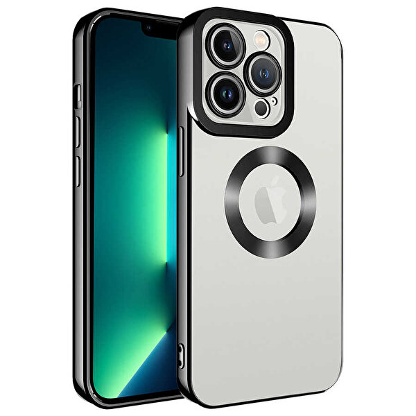 Teleplus iPhone 14 Pro Max Kamera Korumalı Omega Lazer Silikon Siyah Kılıf