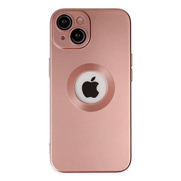Teleplus iPhone 14 Plus Vamos Kamera Korumalı Slim Silikon Rose Gold Kılıf