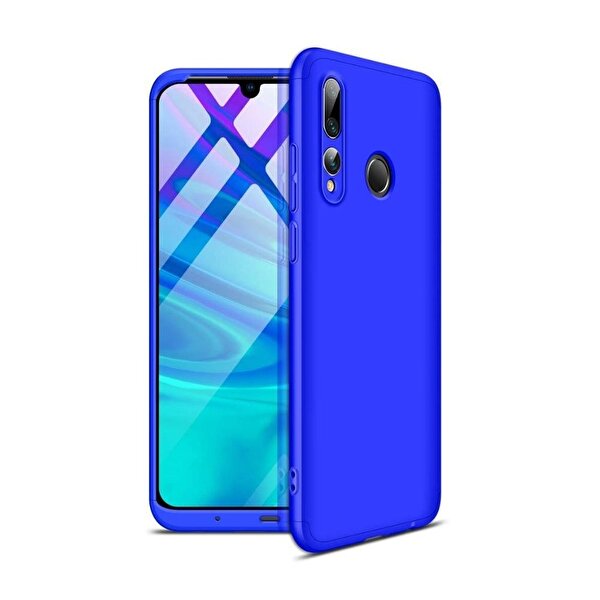 Teleplus Huawei Y9 Prime 2019 360 Korumalı Sert Kapak Mavi Kılıf + Nano Ekran Koruyucu
