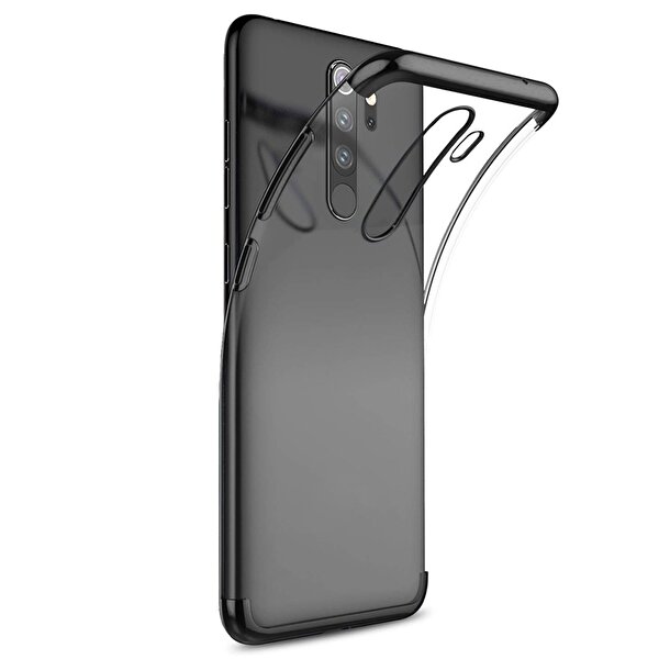 Gpack Xiaomi Redmi Note 8 Pro Kılıf Colored Silikon Yumuşak + Nano Glass Siyah OH10222