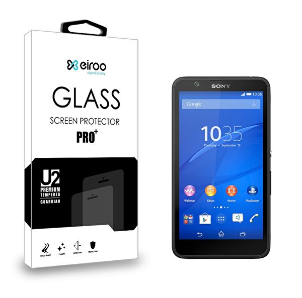 Eiroo Sony Xperia E4g Tempered Glass Cam Ekran Koruyucu