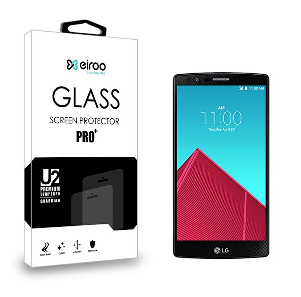 Eiroo LG G4 Tempered Glass Cam Ekran Koruyucu